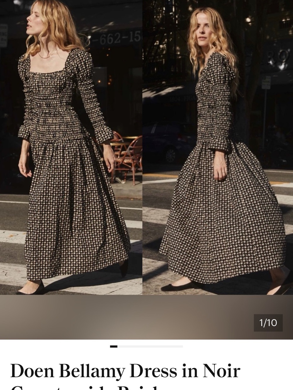 Doen Maxi Skirt in Noir and Cream Pattern